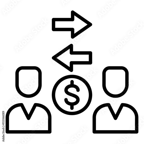 Peer to Peer Lending Icon Style
