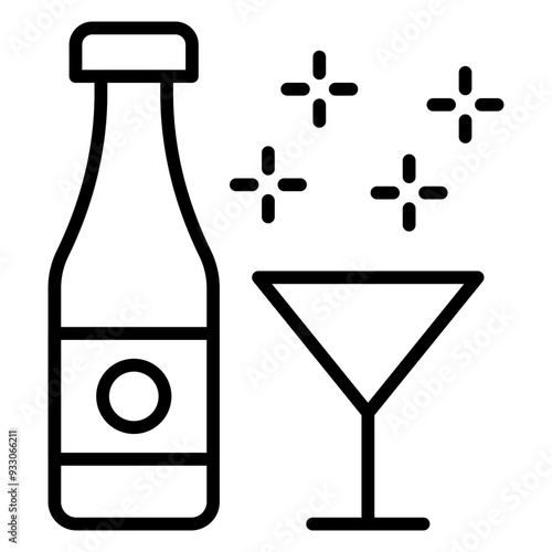 Alcohol Addiction Icon Style