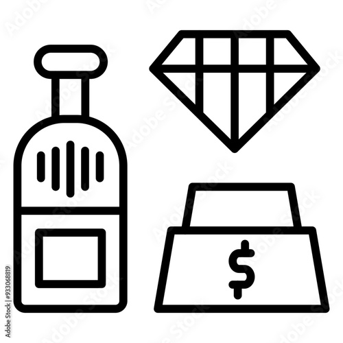 Luxury Items Icon Style