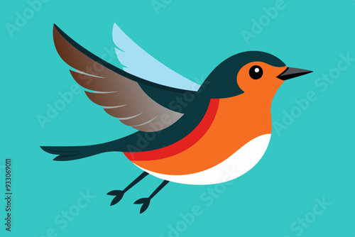 Robin  vector art and illustration photo