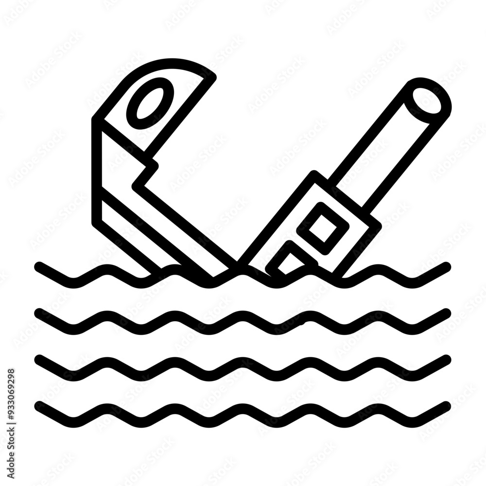 Ship Sinking Icon Style Ship Sinking Icon Style