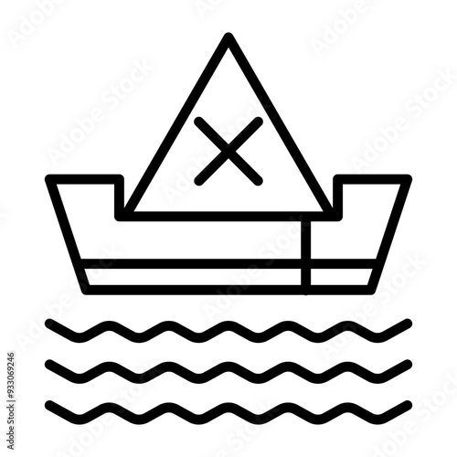 Pirate Ship Icon Style