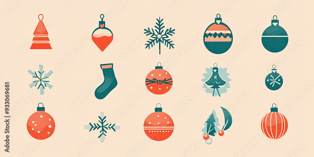 christmas icons christmas icons