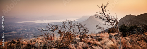 Landscape photograph shot during sunset of Hartbeespoort Dam, North-West Province, South Africa photo