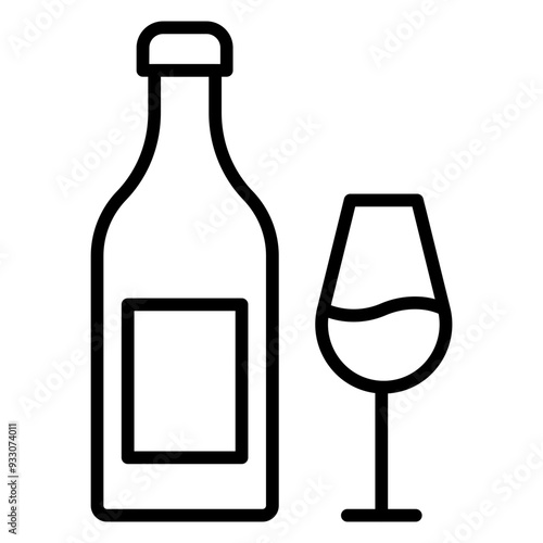 White Wine Icon Style