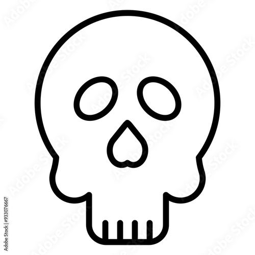 Cute Skull Icon Style