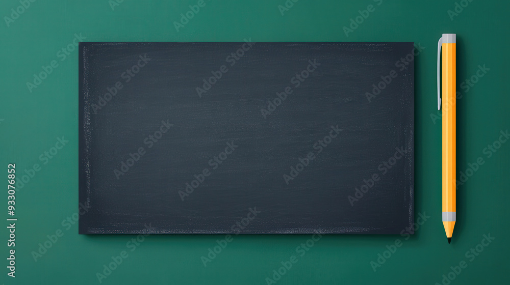 Blank chalkboard sign for customizable messages, flat design illustration, ideal for events, classrooms, or decorative purposes, inviting creativity and personal expression Blank chalkboard sign for customizable messages, flat design illustration, ideal for events, classrooms, or decorative purposes, inviting creativity and personal expression