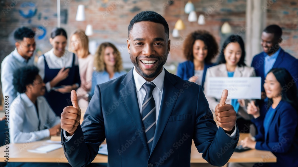 A man in a suit giving thumbs up to the camera, AI A man in a suit giving thumbs up to the camera, AI