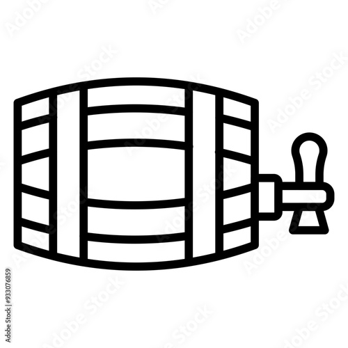 Barrel with Tap Icon Style