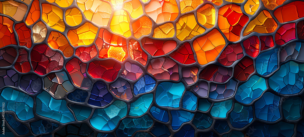 Abstract background with stained glass effect