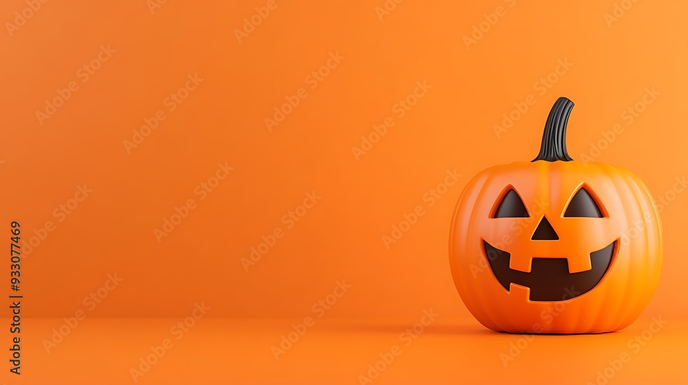 A classic carved pumpkin with a jack-o'-lantern face against an orange background, perfect for Halloween decorations and autumn themes. A classic carved pumpkin with a jack-o'-lantern face against an orange background, perfect for Halloween decorations and autumn themes.