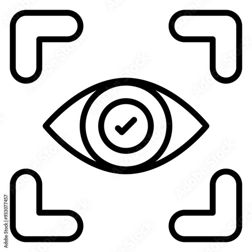 Eye Recognition Icon Style