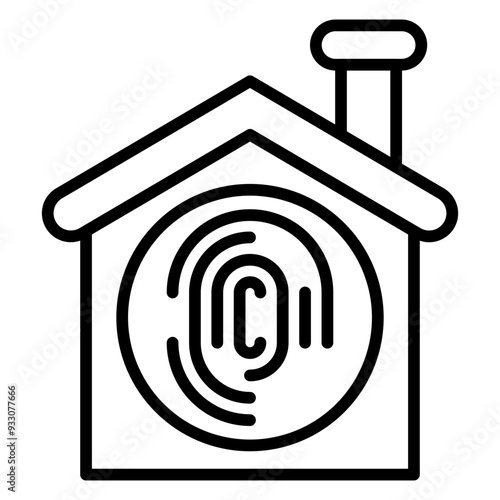 Biometric Home Icon Style