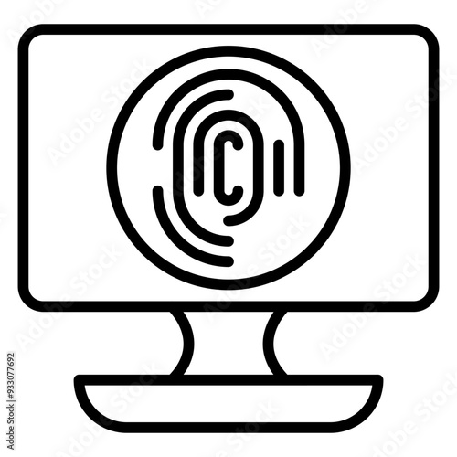 Biometric Computer Icon Style