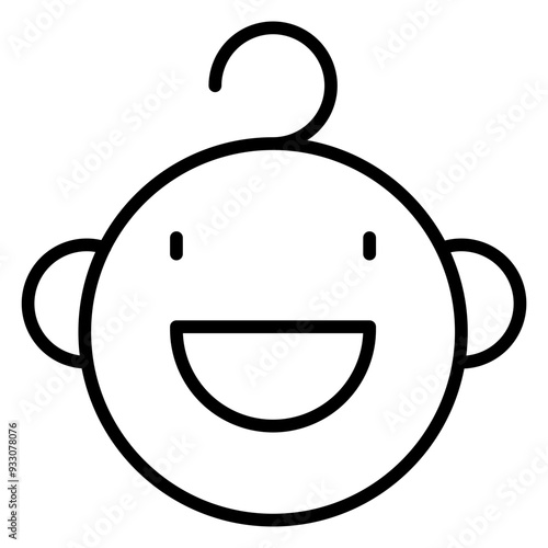 Smiling Baby Icon Style