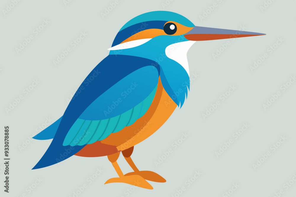 Fototapeta premium kingfisher vector art and illustration