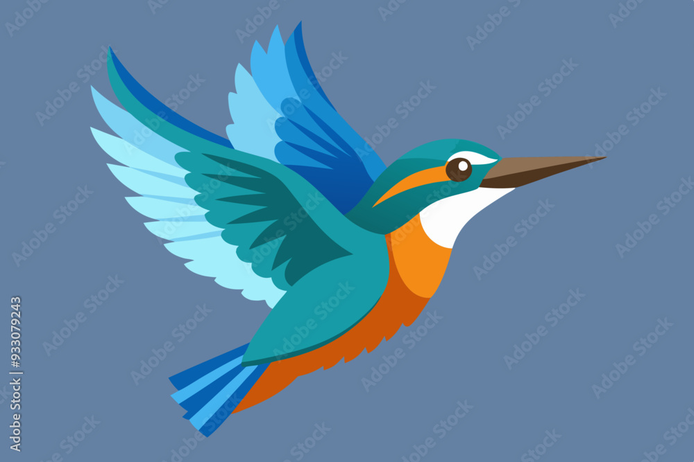 Obraz premium kingfisher vector art and illustration