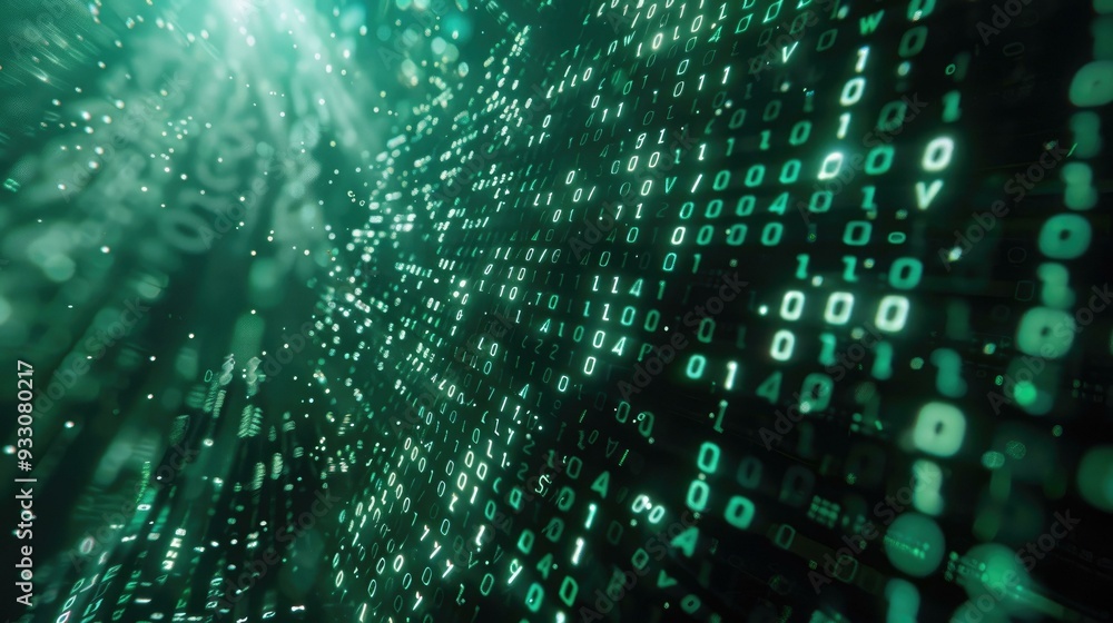 An abstract of futuristic cyberspace features a dynamic matrix background filled with binary code and programming scripts, showcasing the essence of modern technology and software development. An abstract of futuristic cyberspace features a dynamic matrix background filled with binary code and programming scripts, showcasing the essence of modern technology and software development.