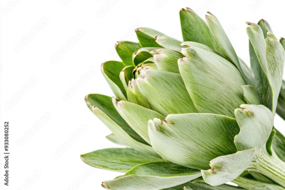 Fresh green artichoke on white background Fresh green artichoke on white background