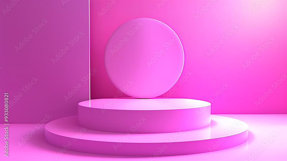 3D image with a round platform and a large, circular object 3D image with a round platform and a large, circular object