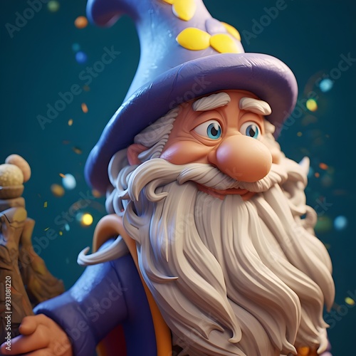 THE WIZARD FROM A FANTASTIC CARTOON STORY photo