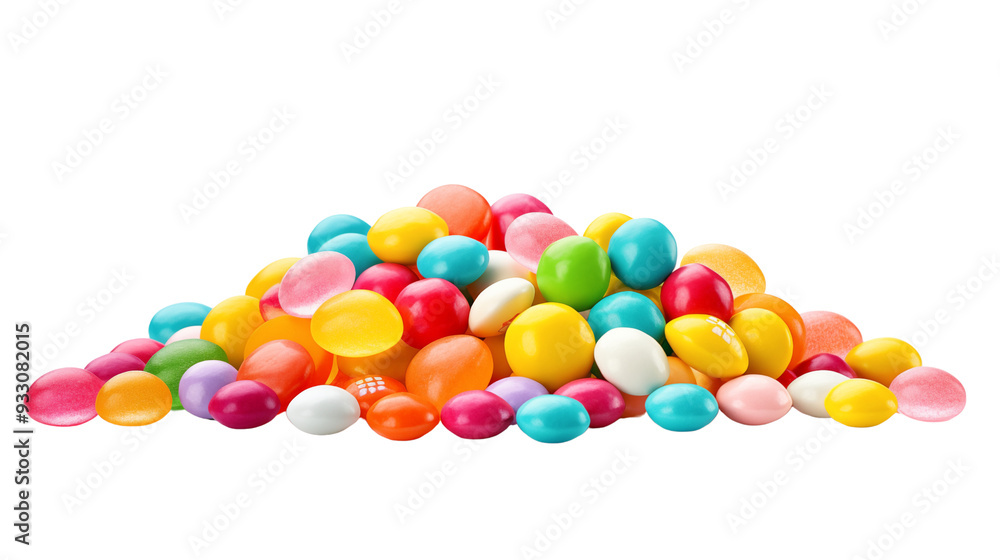 Here is the image generated based on your prompt of colorful candies on a png background (2)