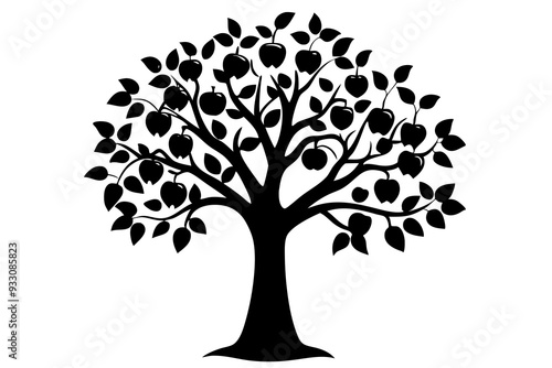 Apple tree vector art and illustration photo