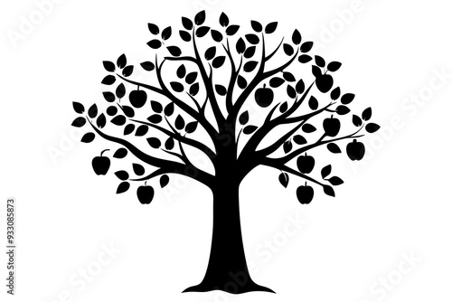 Apple tree vector art and illustration photo