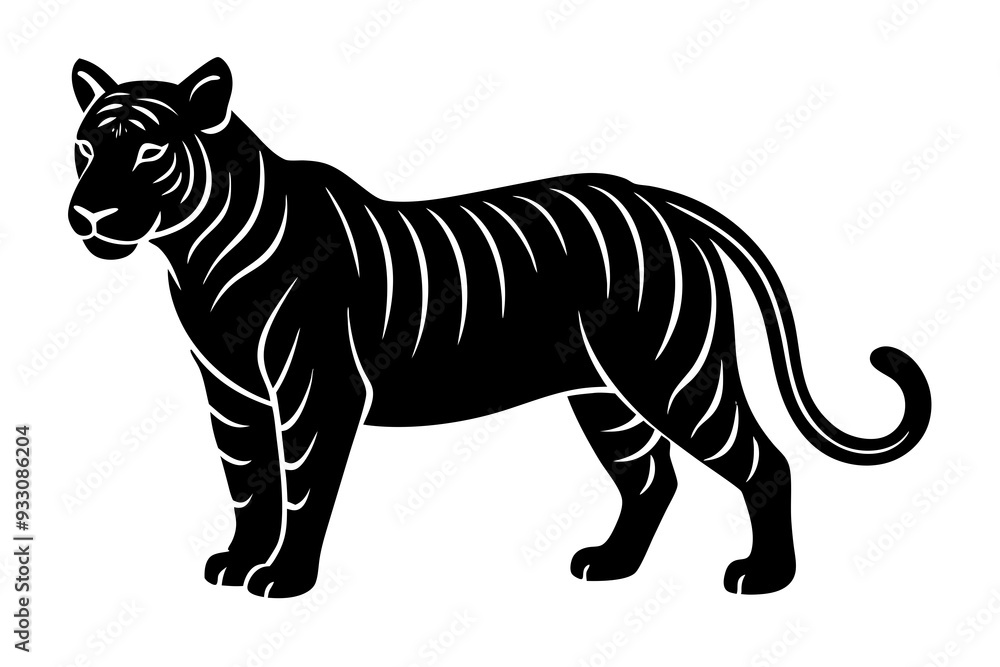 Fototapeta premium Tiger vector art and illustration