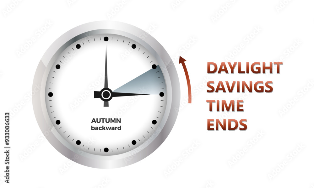 Vector illustration of a clock showing the time change Vector illustration of a clock showing the time change