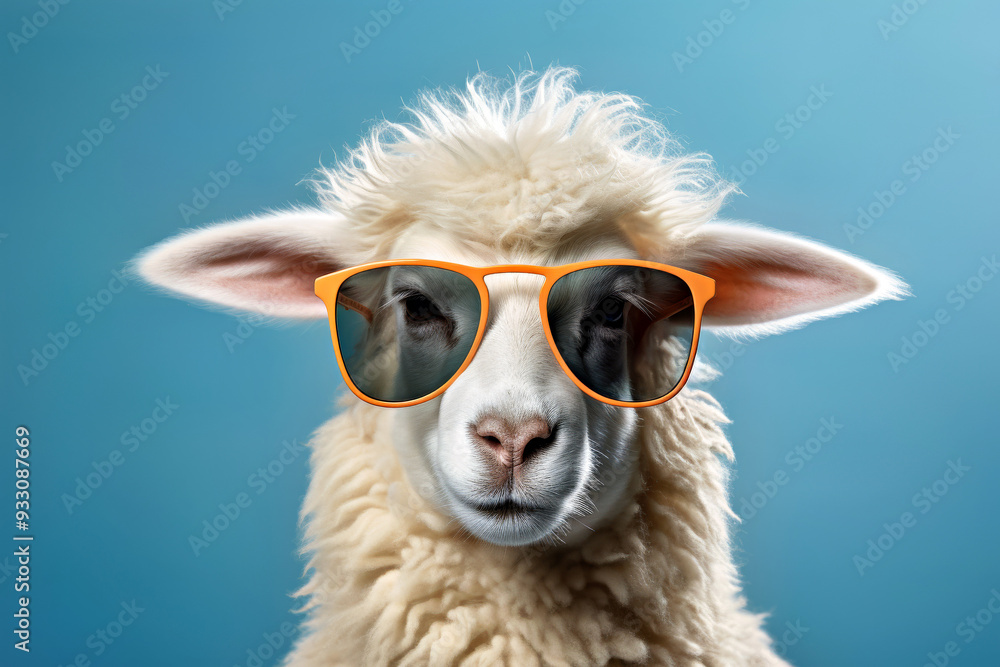 Creative animal concept animal with glasses Creative animal concept animal with glasses