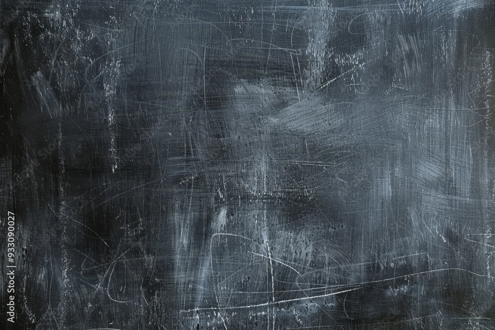 Fototapeta premium Chalk rubbed out on blackboard abstract educational background for banners and startups