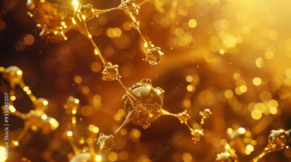 Golden Liquid yellow molecules Golden Liquid yellow molecules