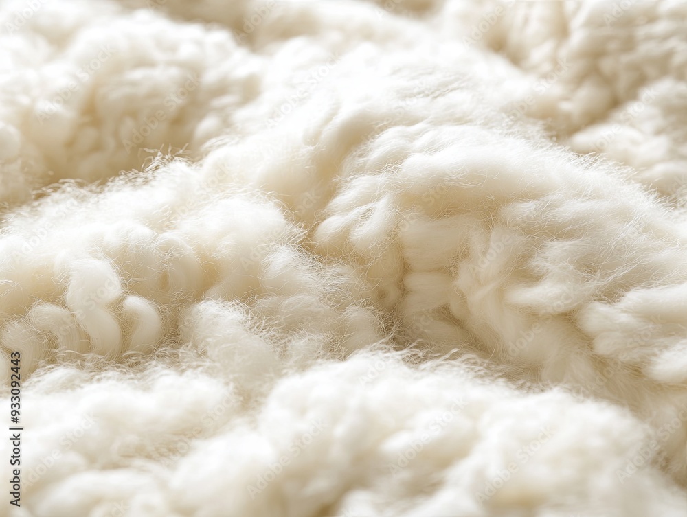 A fluffy white blanket with a lot of texture A fluffy white blanket with a lot of texture