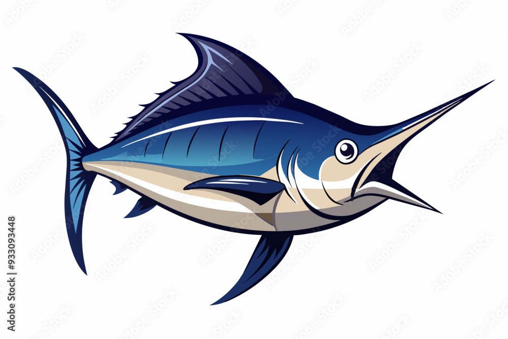 Obraz premium Marlin Fish vector art and illustration