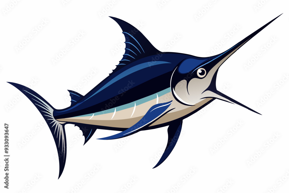 Marlin Fish vector art and illustration Marlin Fish vector art and illustration