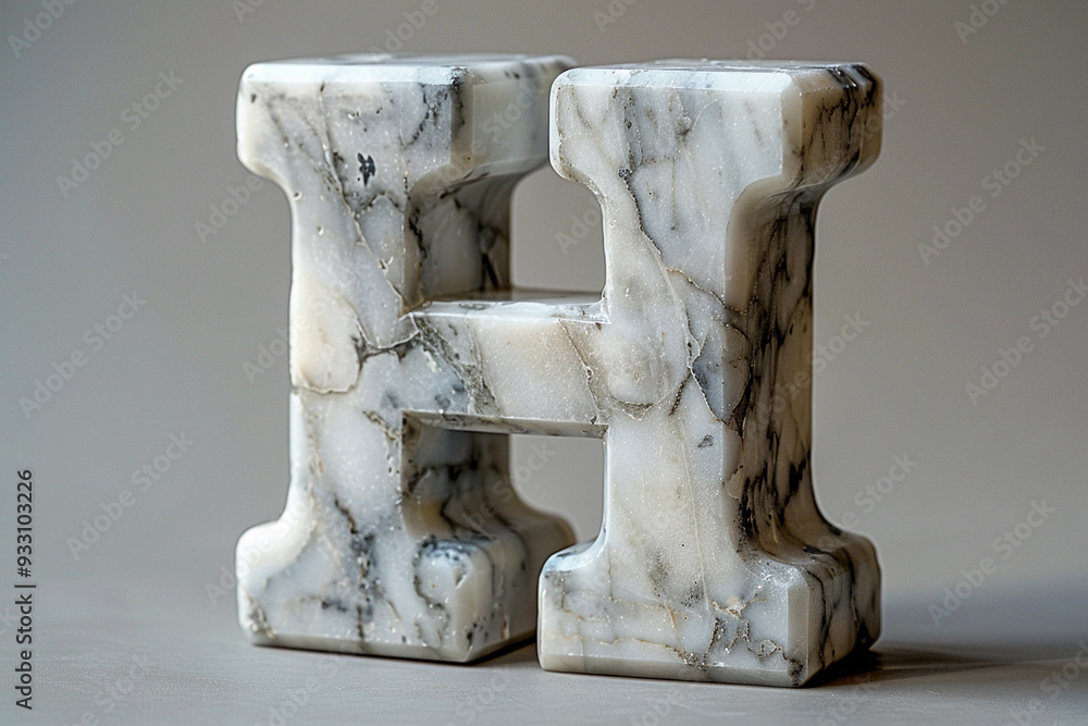 Marble Letter H Marble Letter H