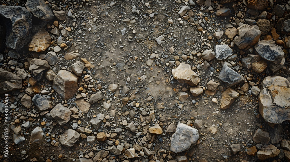 Dirt, terrain or gravel stone road surface pattern in outdoor environmental. Background and textured photo. Dirt, terrain or gravel stone road surface pattern in outdoor environmental. Background and textured photo.