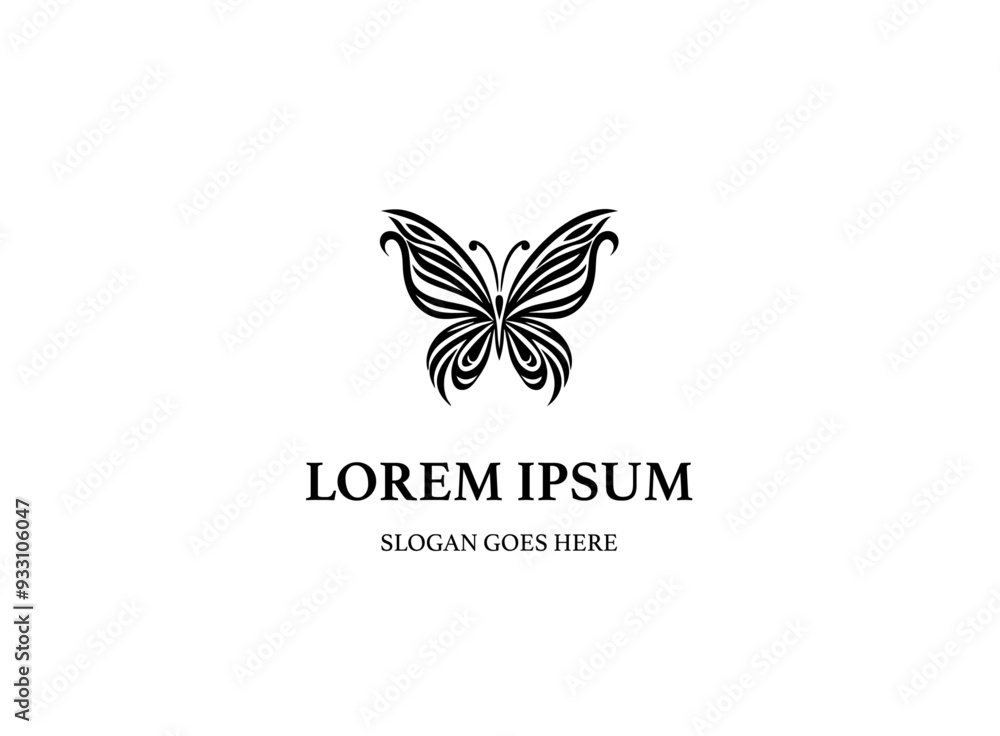 Abstract simple symmetrical butterfly logo design template drawing idea reflecting luxury romantic creative design Abstract simple symmetrical butterfly logo design template drawing idea reflecting luxury romantic creative design