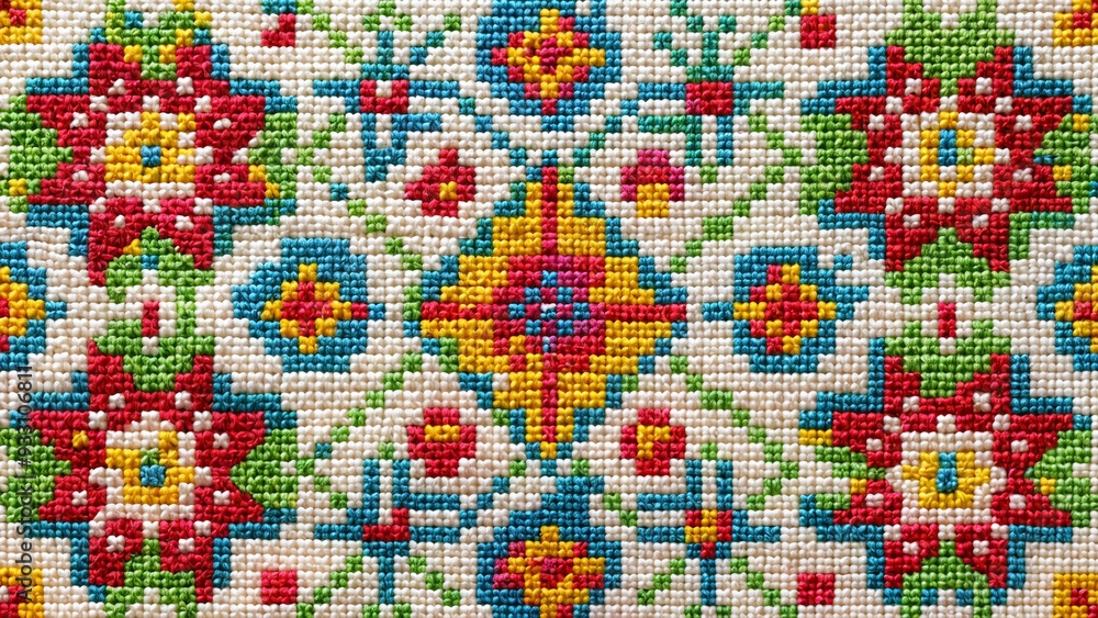 scheme, embroidery, squares, pattern, background scheme, embroidery, squares, pattern, background