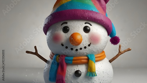 snowman with a scarf