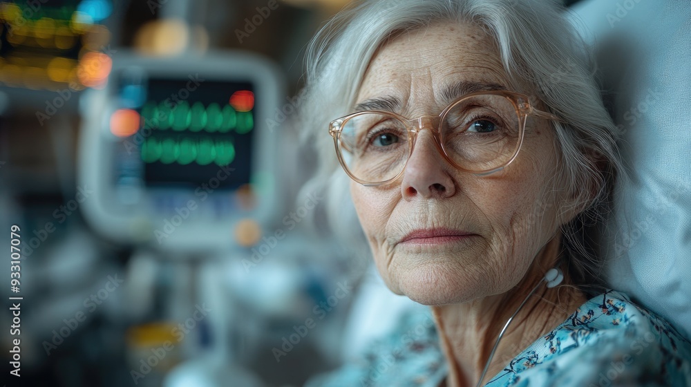 senior woman after stroke heart attack recoverying lying in hospital bed elderly patient in hospital gown with nasal cannula.jpg senior woman after stroke heart attack recoverying lying in hospital bed elderly patient in hospital gown with nasal cannula.jpg