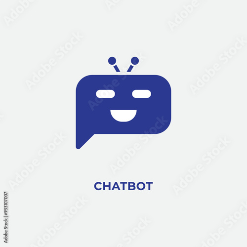 Chatbot icon vector template, chatbot icon for application, icon template, vector template