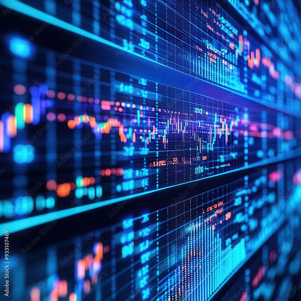 Close-up of financial stock market data showing graphs and charts for business analysis and trading concept. Close-up of financial stock market data showing graphs and charts for business analysis and trading concept.