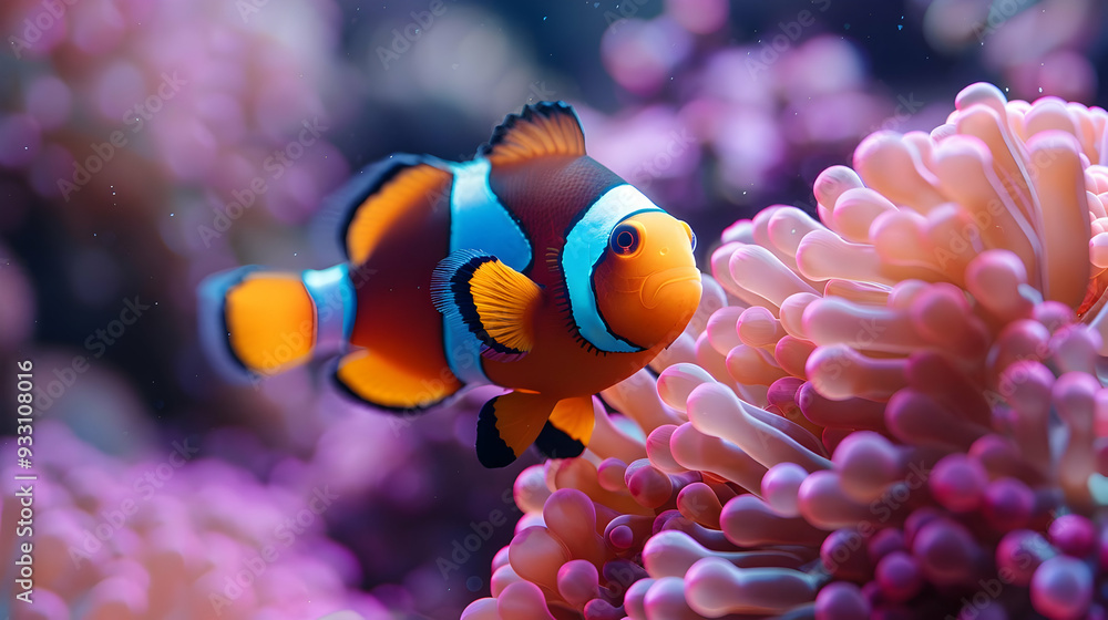 Clownfish in Anemone - Underwater Photo Clownfish in Anemone - Underwater Photo