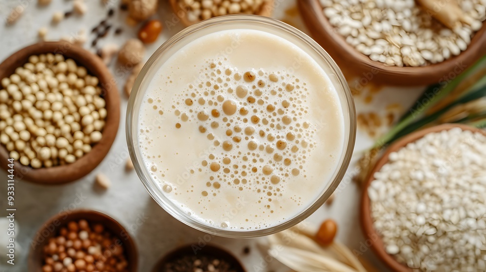 Refreshing Chilled Soy Milk with Nourishing Seeds and Grains Refreshing Chilled Soy Milk with Nourishing Seeds and Grains