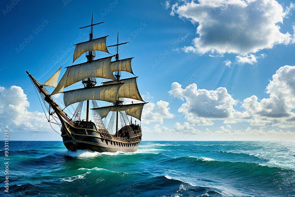 beautiful sailing ship in the sea beautiful sailing ship in the sea