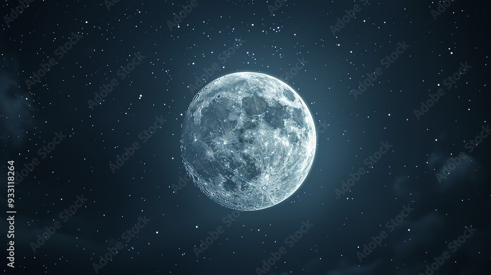 a large, round moon in a dark night sky with many stars a large, round moon in a dark night sky with many stars
