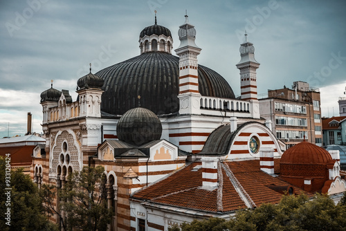 Central Synagogue of Sofia exterior view on sunny day Bulgaria photo