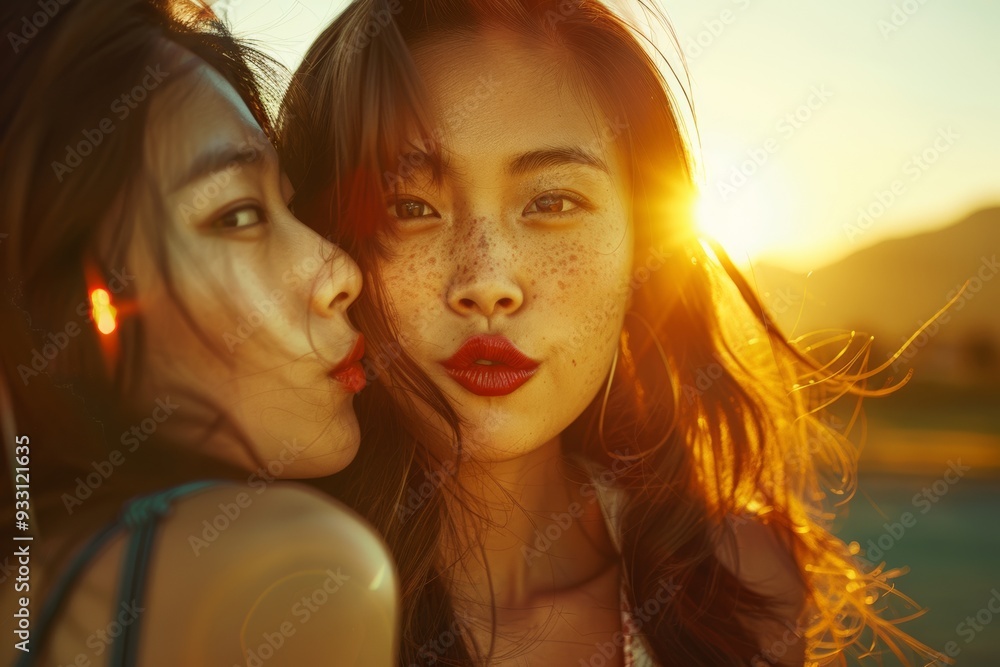 Charming girl serene smile and joyful emotion her lips. Beautiful korean girl expressing affection captivating charm and tenderness. Elegance of simple joys capturing essence of youthful charm. Charming girl serene smile and joyful emotion her lips. Beautiful korean girl expressing affection captivating charm and tenderness. Elegance of simple joys capturing essence of youthful charm.
